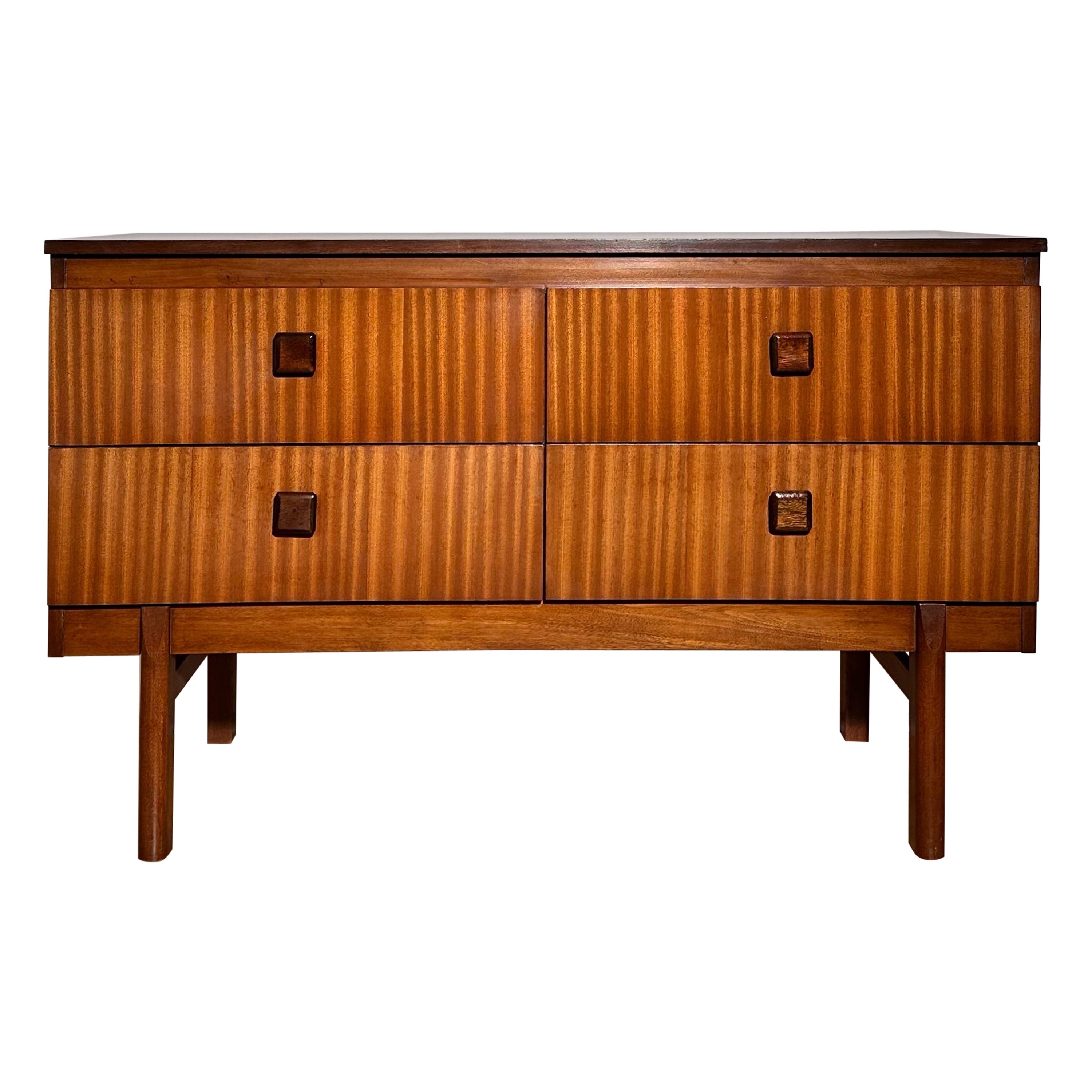 Mid Century 1960’s Teak Double Chest of Drawers / Small Sideboard by Remploy  For Sale