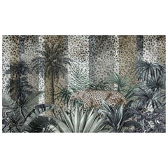 Wild Nature Leopard Wall Paper in Fabric also suitable for wet area 