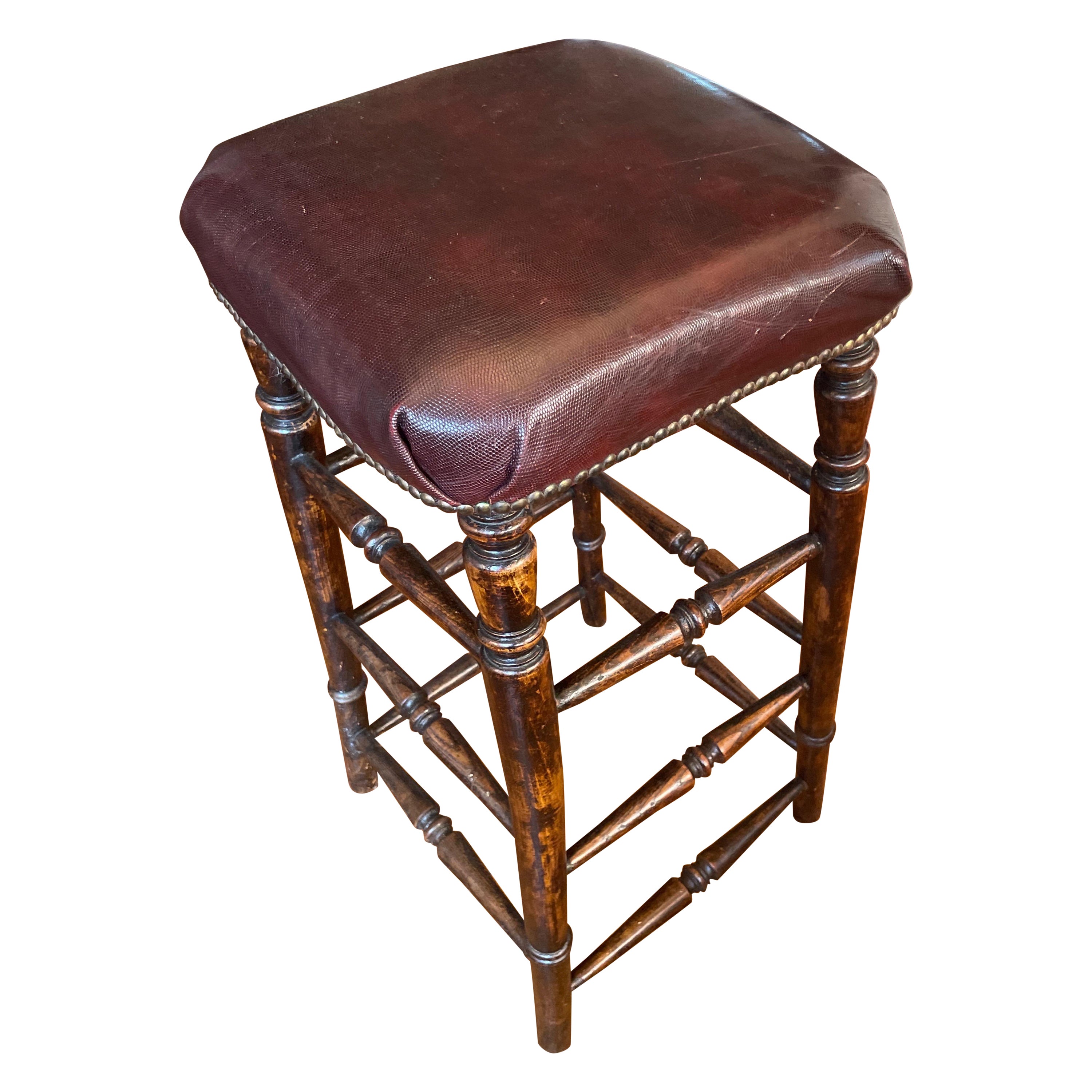 Mid 19th Century turned legged stool For Sale