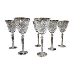 Set of 6 Crystal Wine or Water Glasses (9.5 fl_oz) - hand crafted