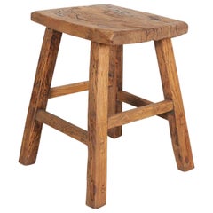 Antique Tall Rustic Stool or Side Table