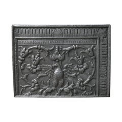 Used French Louis XIV Style 'Phoenix' Fireback, 19th-20th Century