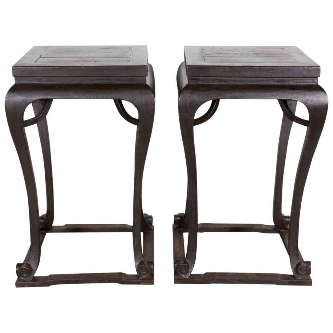 Pair of Antique Chinese Incense Tables For Sale