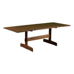 Gerald McCabe Oak Trestle Dining Table