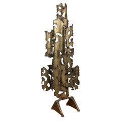 20th Century Italian Brutalist Metal Sculpture - Vintage Abstract Décor Piece