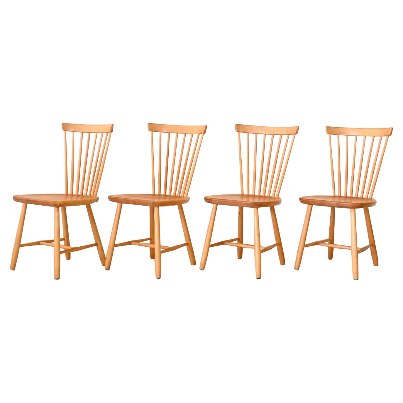 Set of 4 chairs by Carl Malmsten "Lilac Aland" For Sale