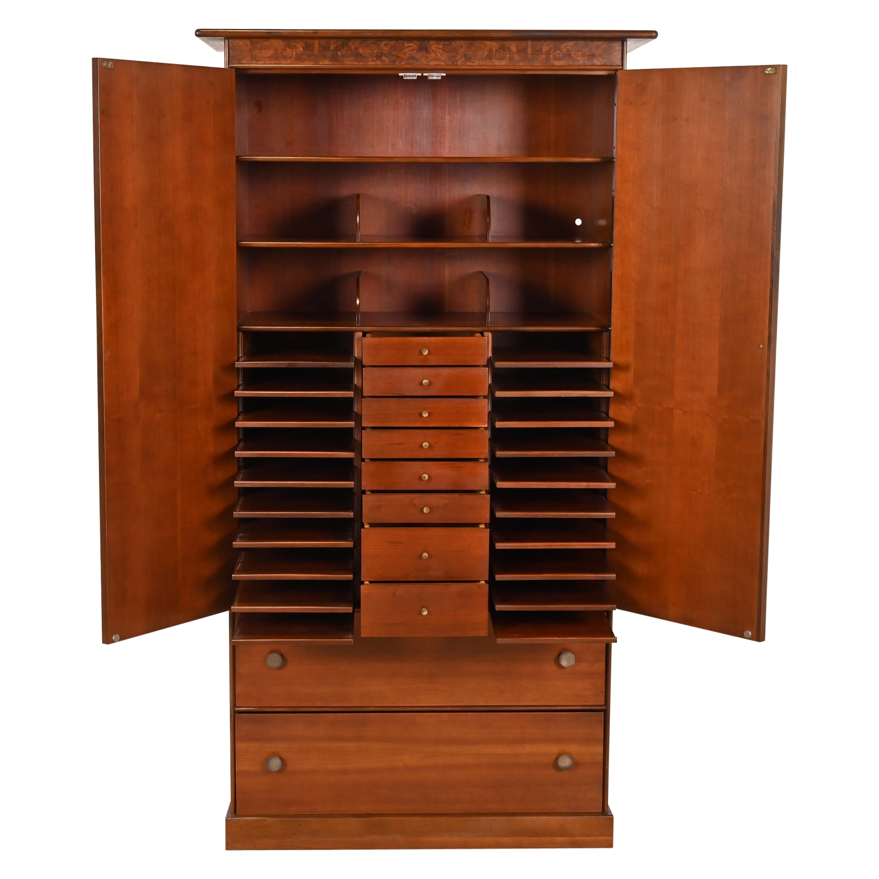 Milo Baughman for Directional Mid-Century Modern Armoire Dresser, 1960s For Sale