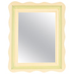 Baker Furniture French Carved Cream Lacquered Wall Mirror