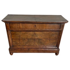 Early 19th C Miniature Italian Walnut Commode 