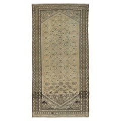 Handmade In Tan 5 x 9 Vintage Malayer Wool Rug With Allover Design