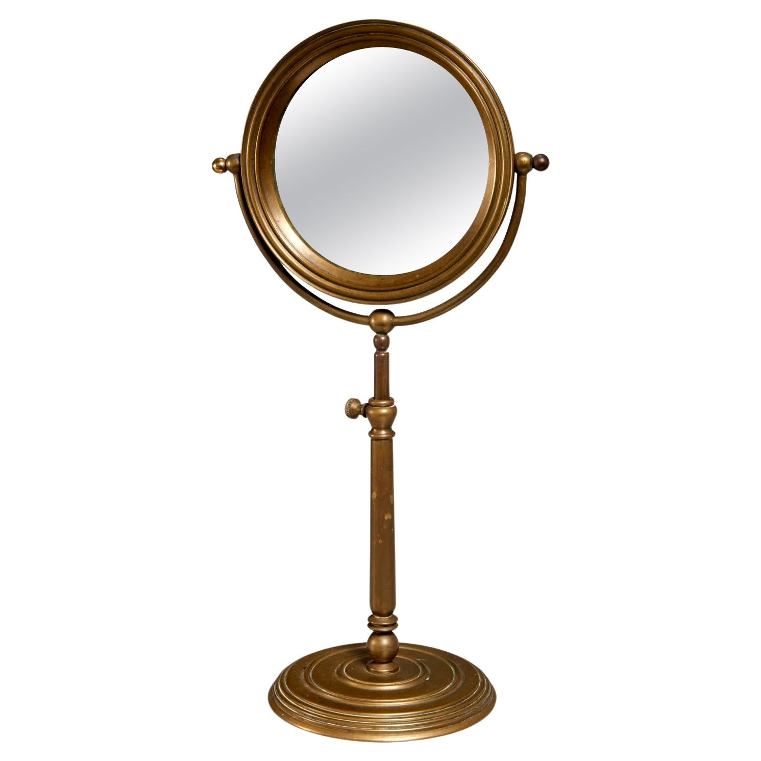 19th C. Gilded Age Bronze Telescoping Dressing Mirror For Sale