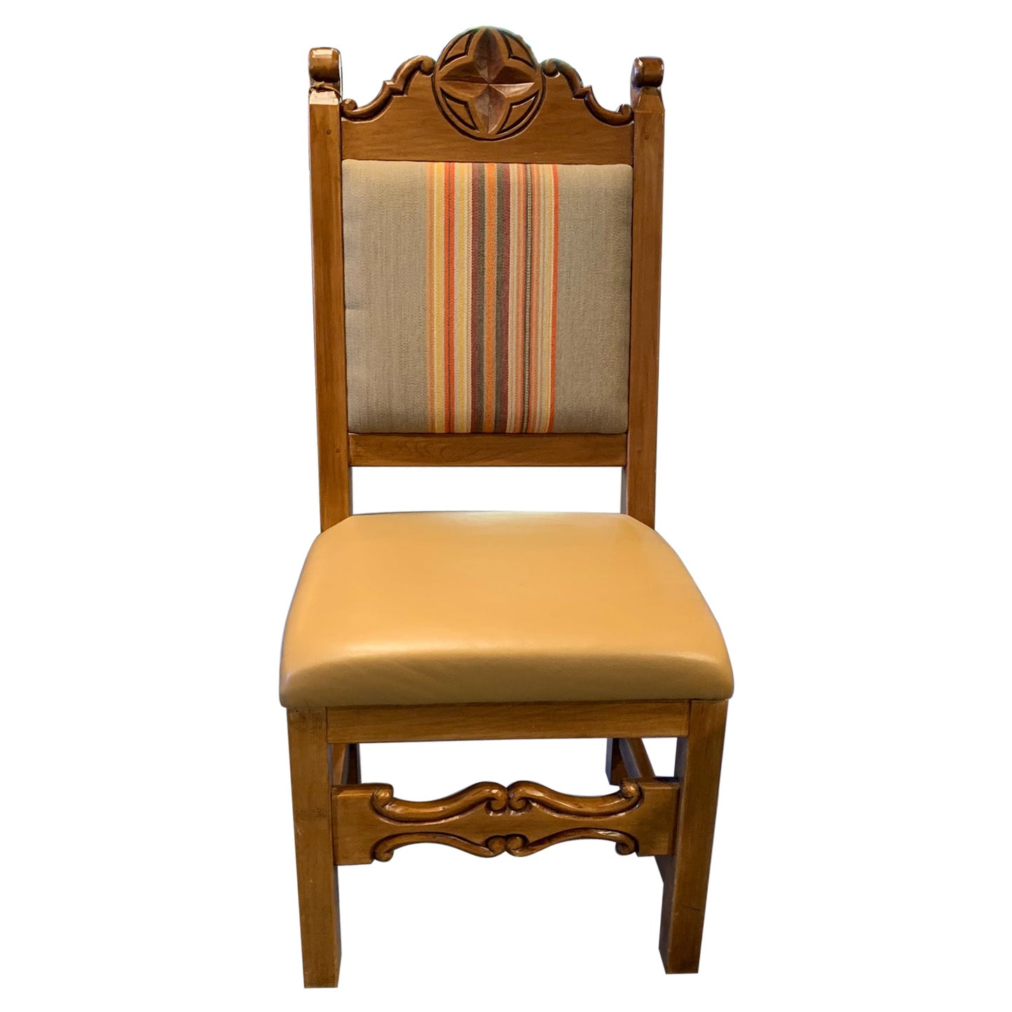Carved High Back Chair For Sale