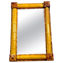 Vintage Large Coastal Bamboo Mirror