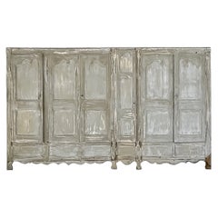 Used 19th Century Built-In French Provincial Wardrobe Wall with Doors