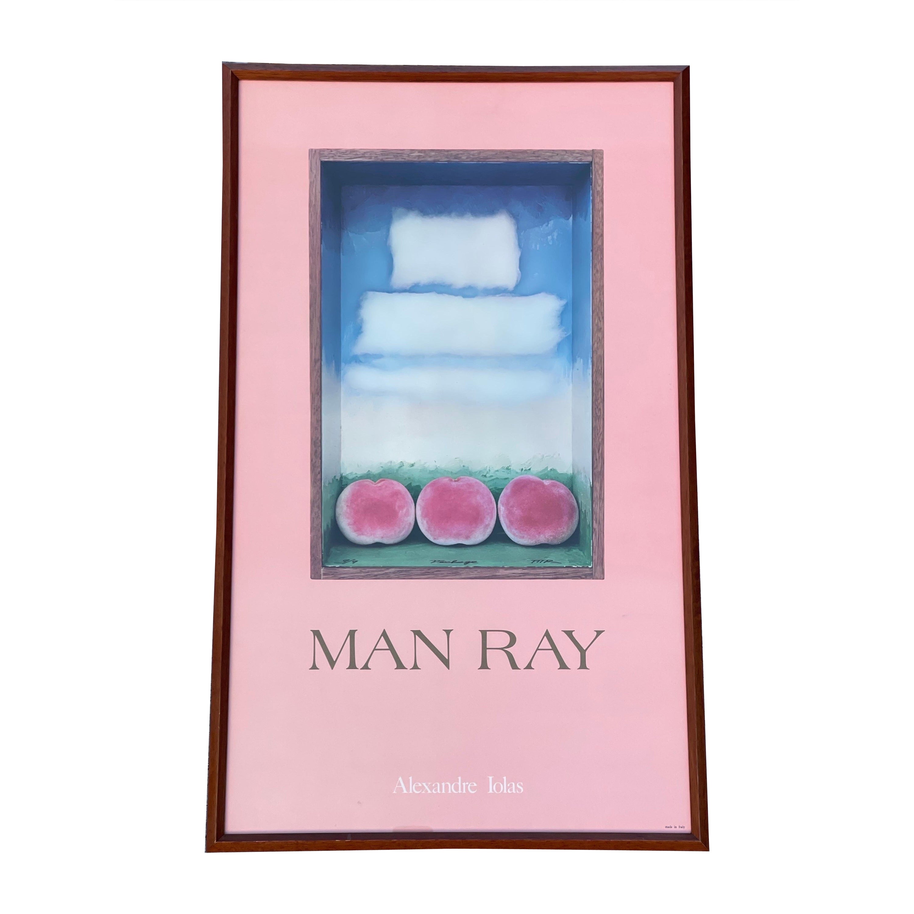 Affiche de l'exposition Man Ray à la galerie Alexandre Iolas, encadrée