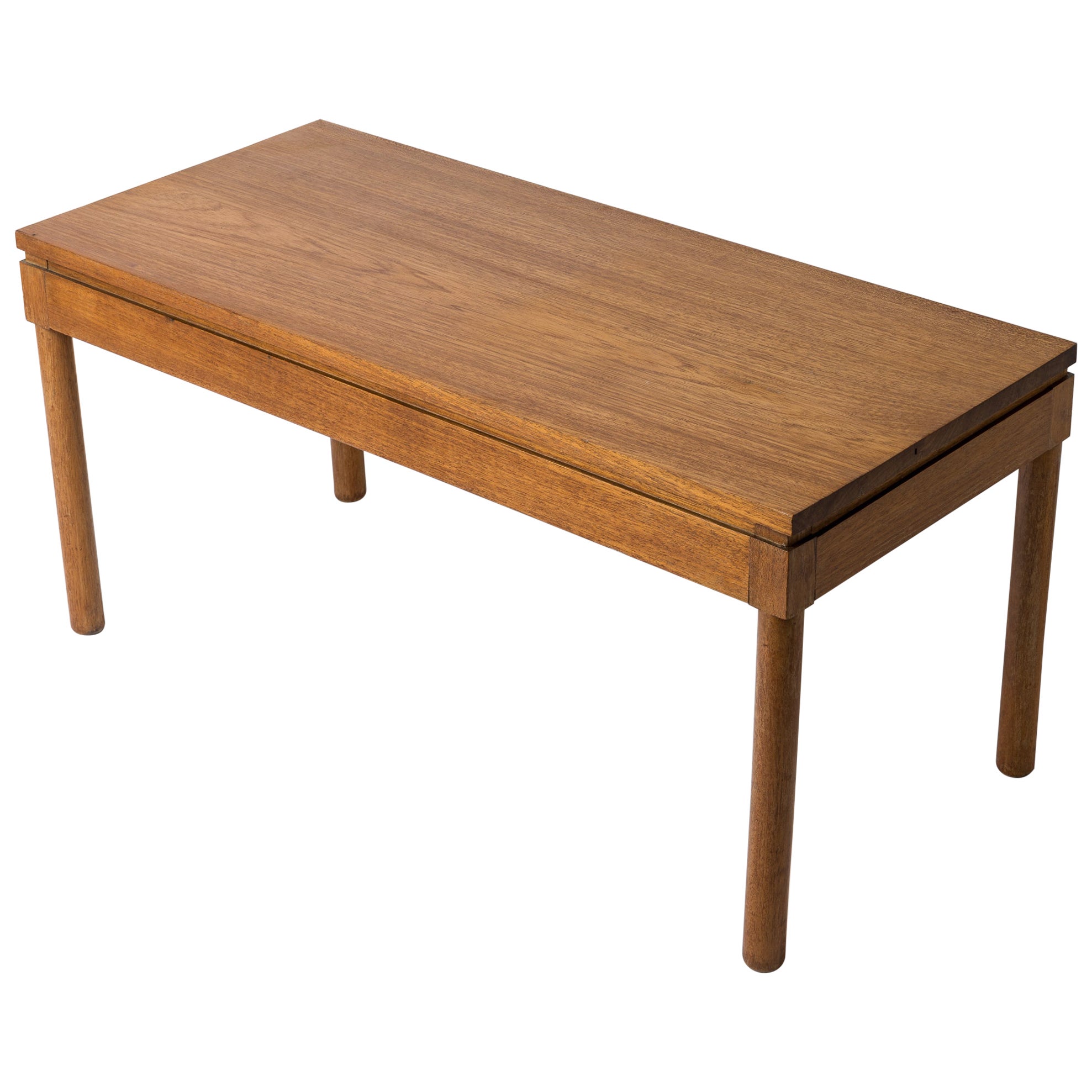 Elm Minimalist Coffee Table by Pierre Gautier Delaye - France 1960's For Sale