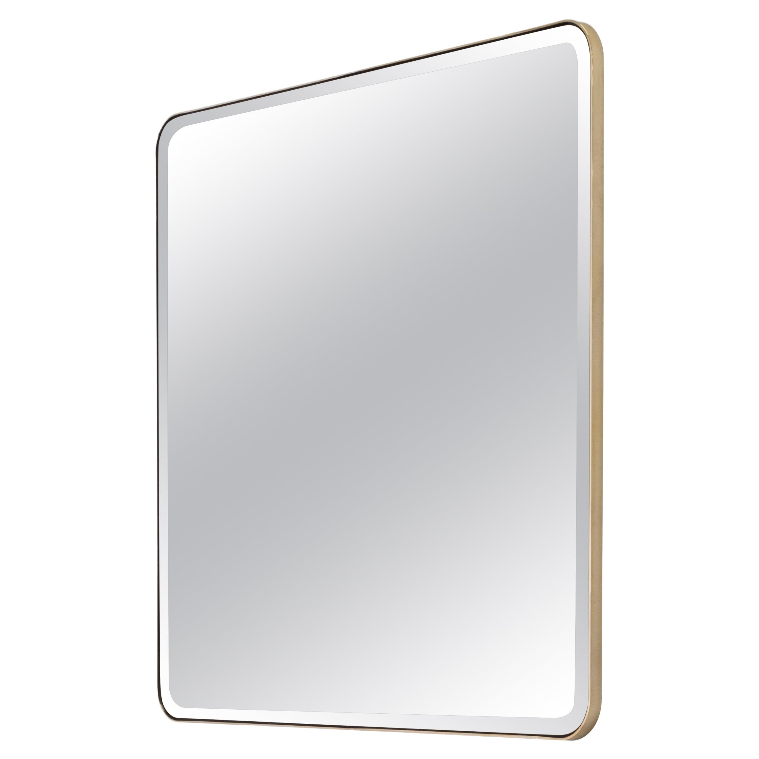 Sofie Wall Mirror — Polished Brass — Handmade in Britain — Small  For Sale
