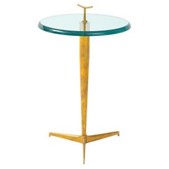 Contemporary Italian Side Table aus Glas und Messing