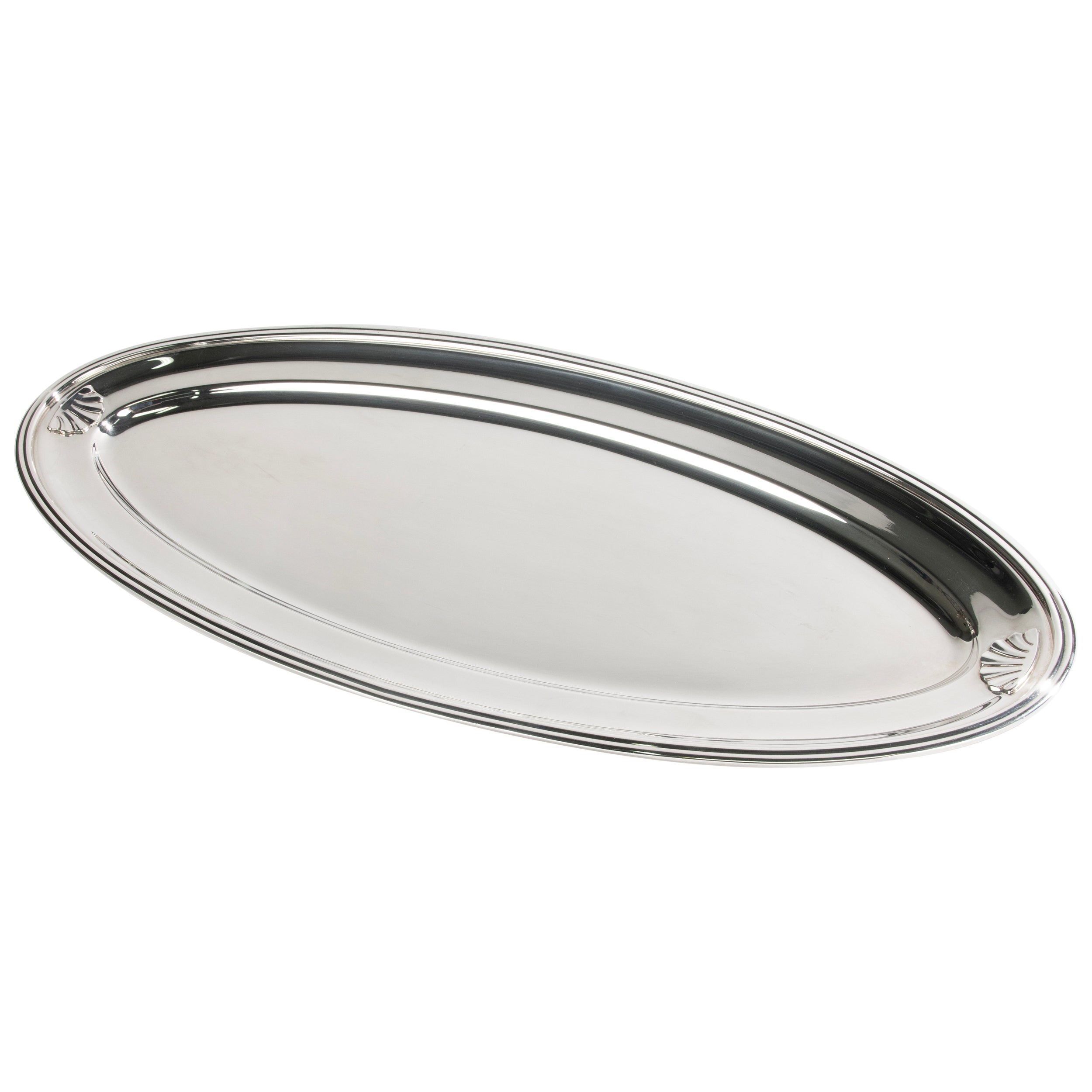 Large Silver Plated Serving Tray - Christofle  For Sale