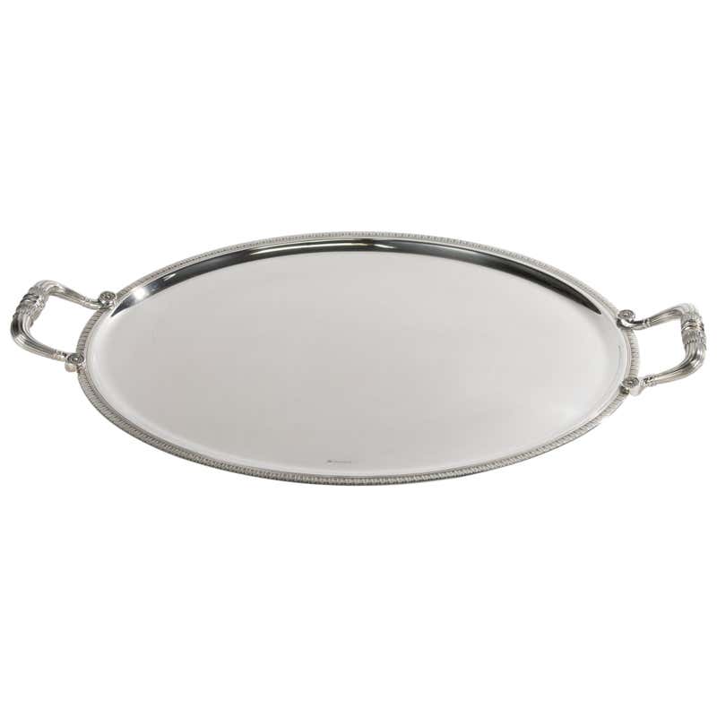 Christofle Anémone Rectangular Tray Large Christofle Anémone Rectangular Tray Large