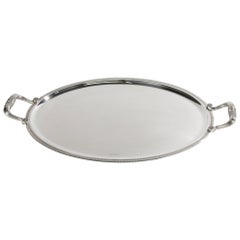 Large Silver Plated Serving Tray - Christofle - Malmaison