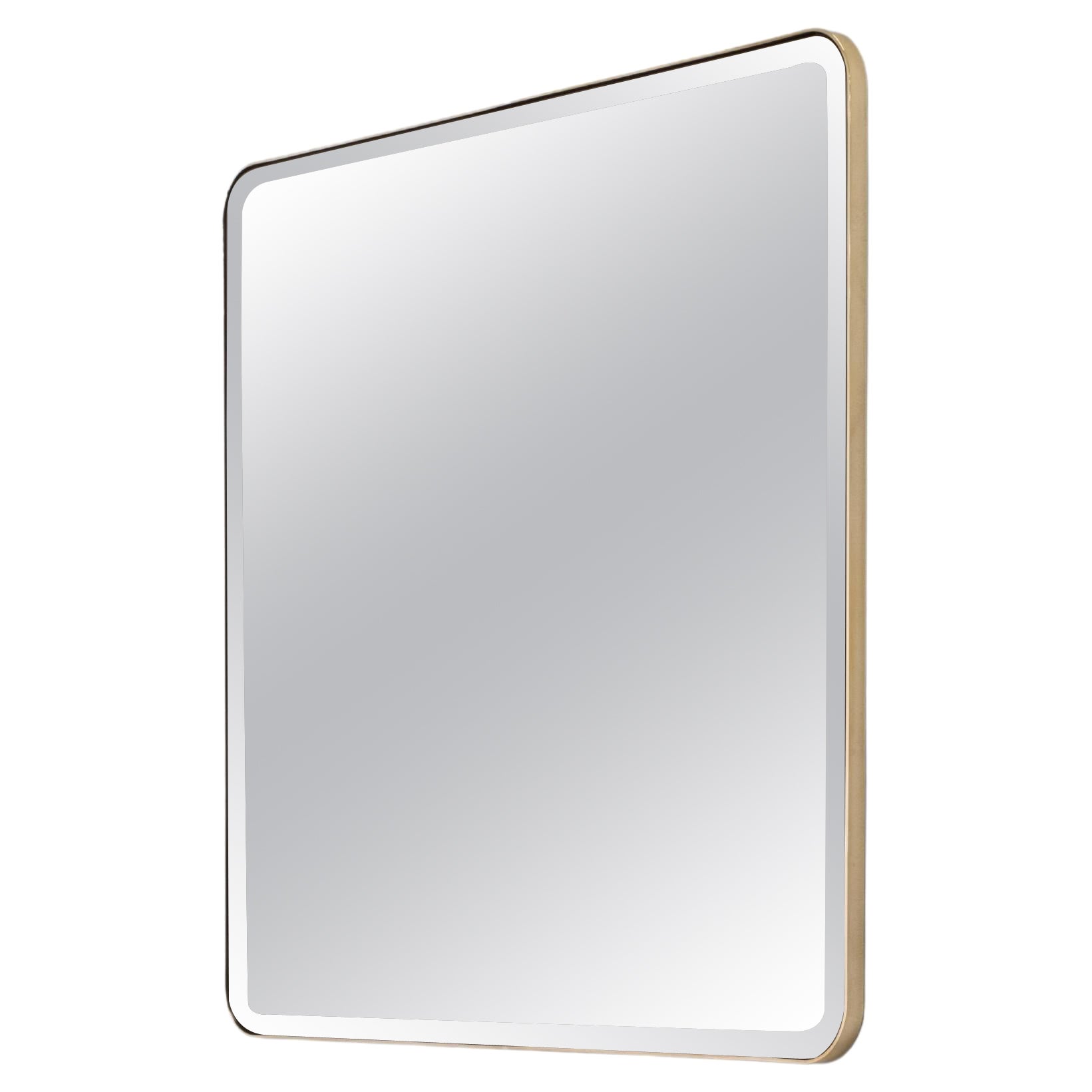 Sofie Wall Mirror — Polished Brass — Handmade in Britain — Medium For Sale