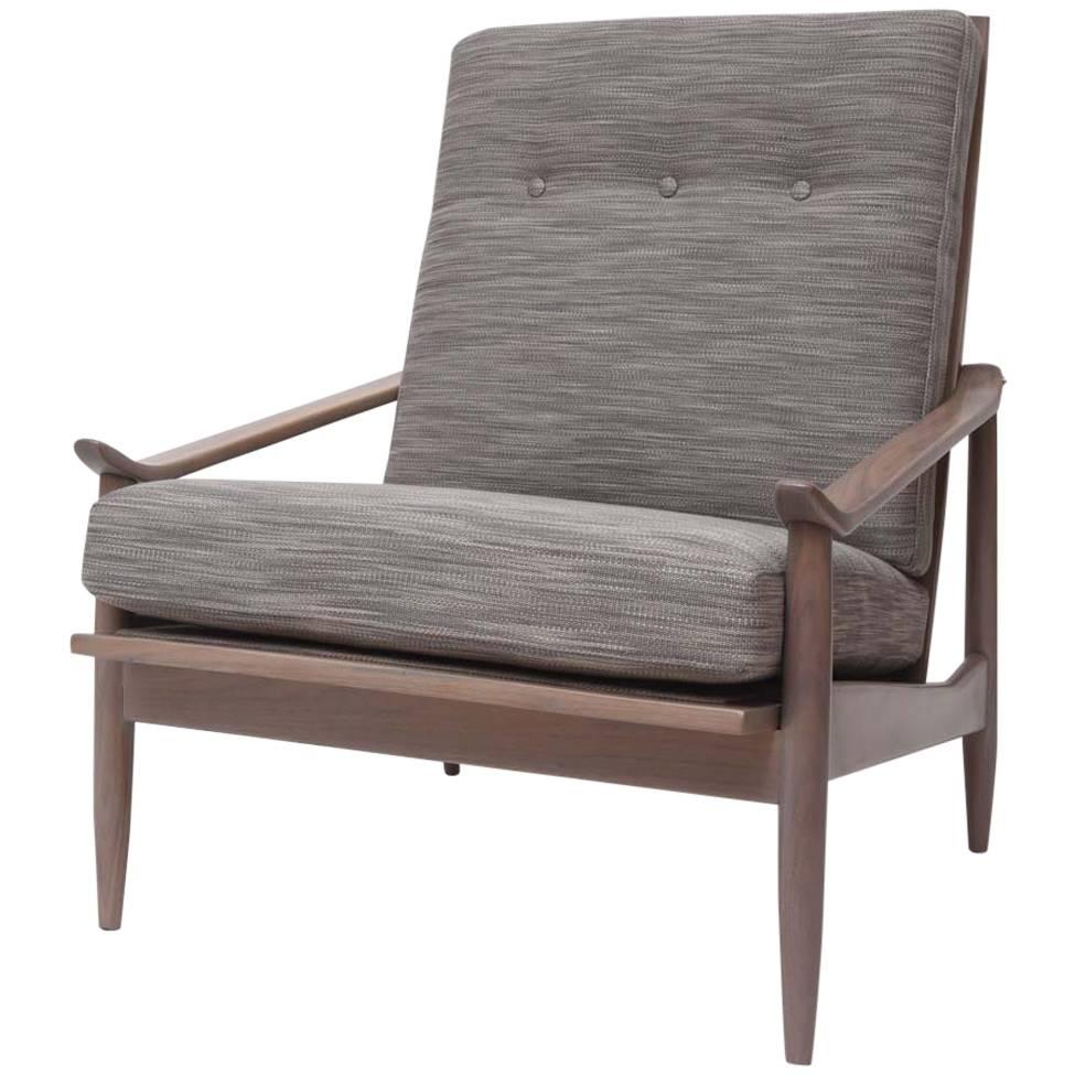 "Greige" Walnut Lounge Chair by Milo Baughman for Thayer Coggin