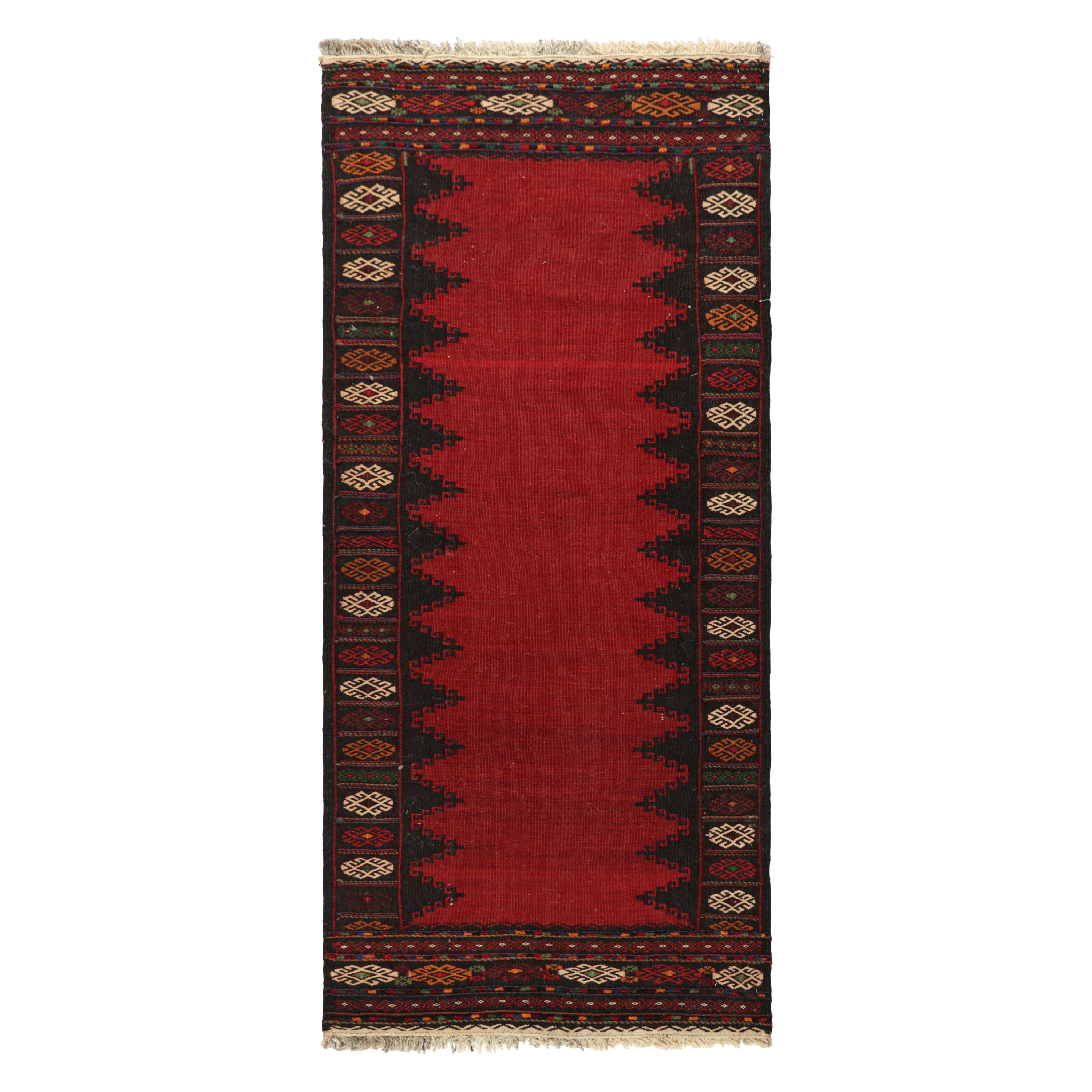 Vintage Afghan Kilim with Red Open field, from Rug & Kilim