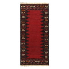 Vintage Afghan Kilim with Red Open field, from Rug & Kilim