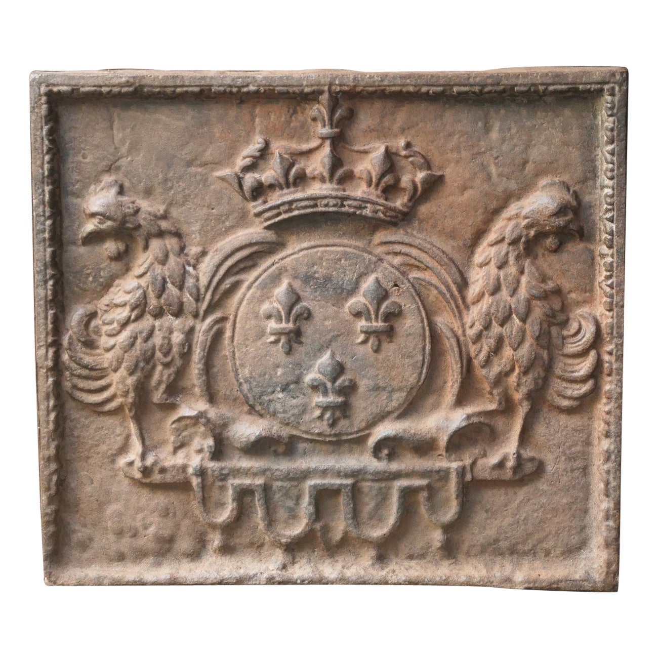 Französische „Arms of France“ im Louis XIV.-Stil, Kaminsims / Rückwand, 20. Jahrhundert