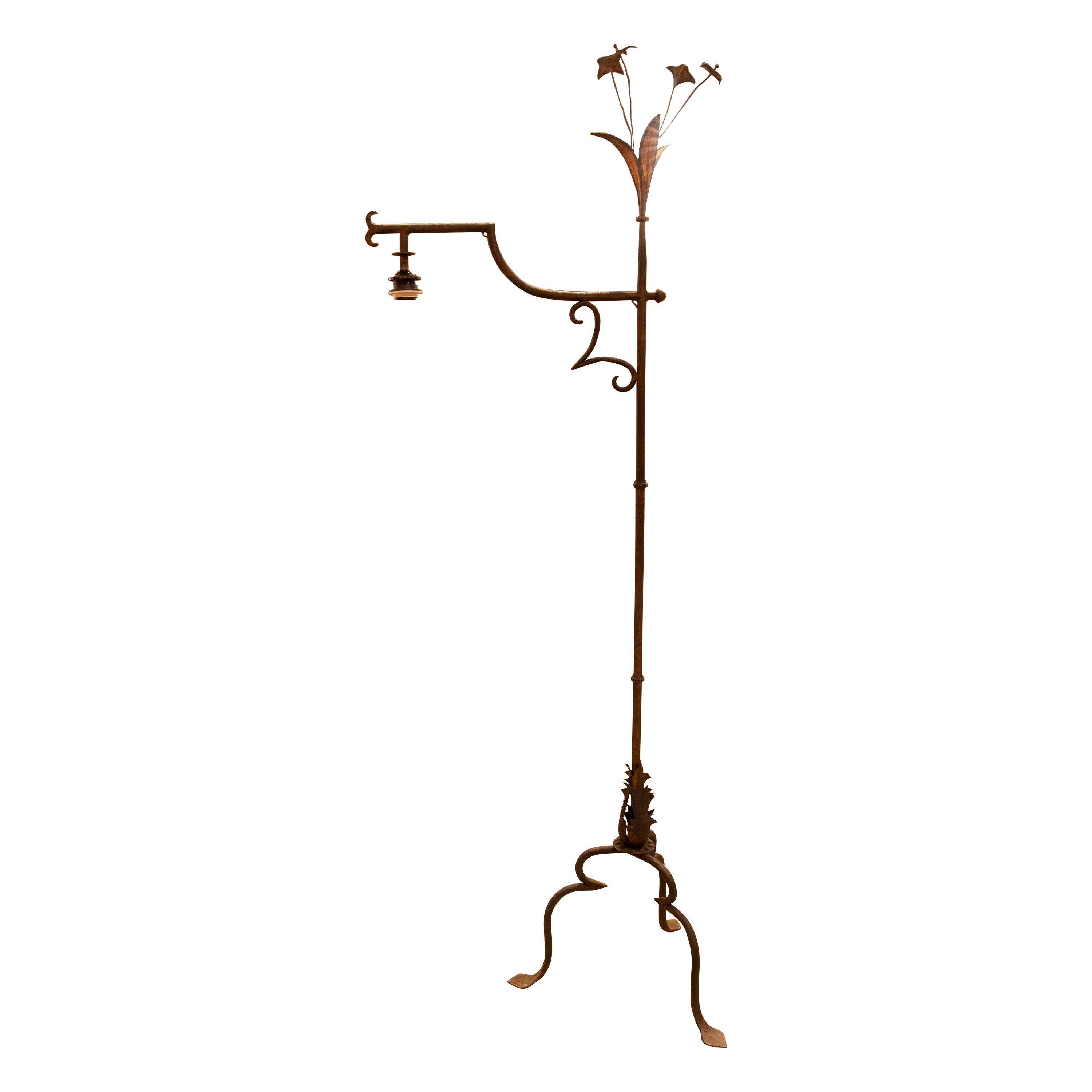 1970s Iron Floor Lamp
