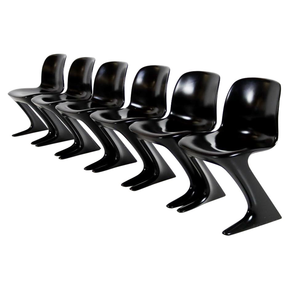 Set of 6 Space Age 'Z Chair' Dining Chairs by Ernst Moeckl for Horn Collection For Sale