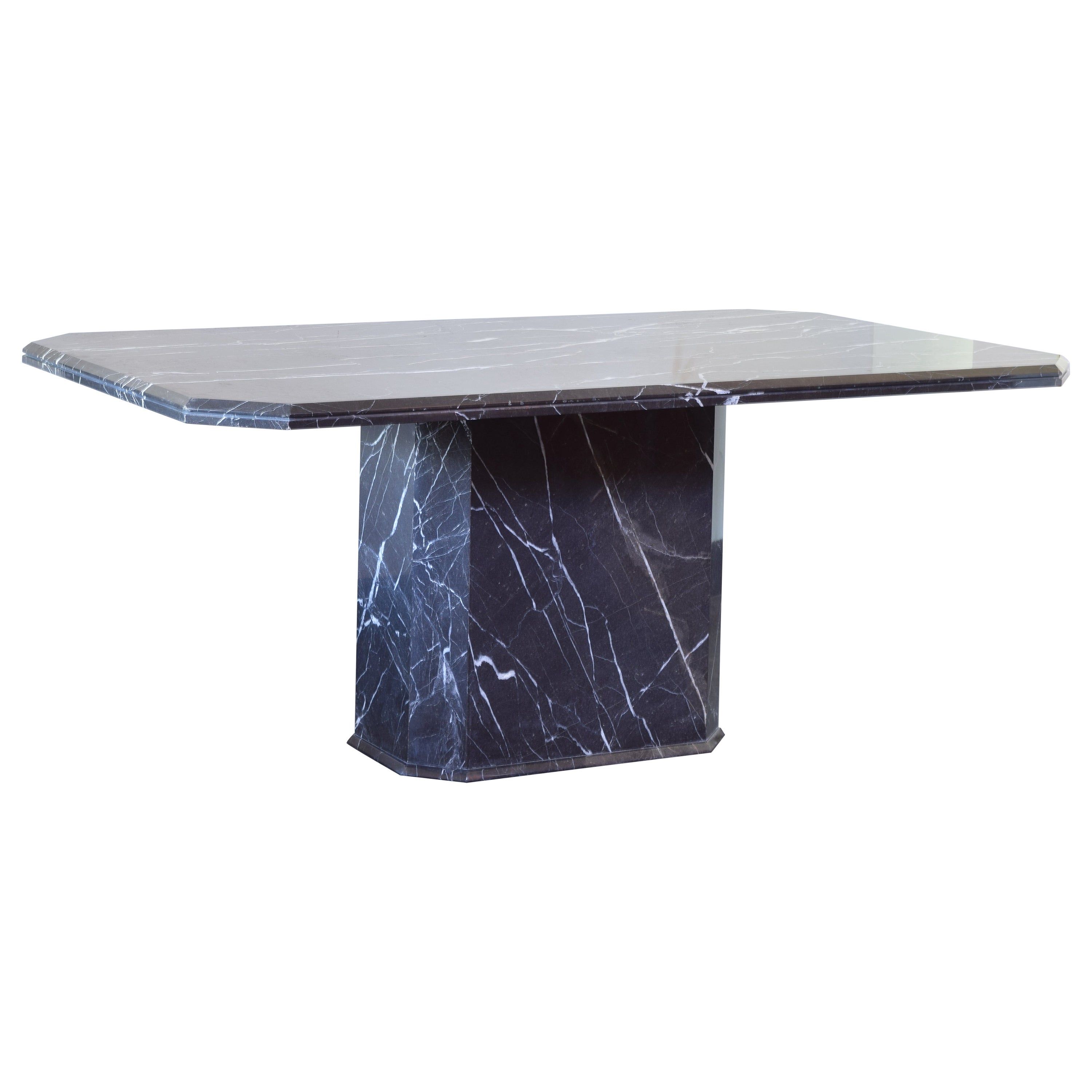 Continental Two-Piece Marble Dining Table, circa 1970 For Sale