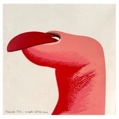 Armando Testa, "Marabu von oben Kenia", Siebdruck, 1970er Jahre