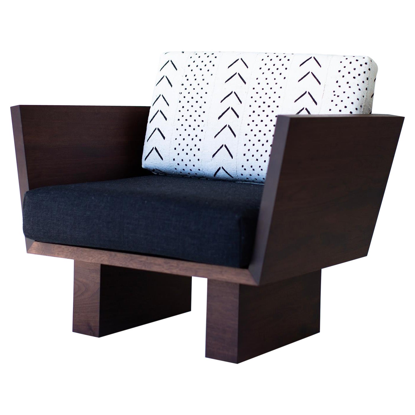 Bertu Arm Chairs, Suelo Quick Ship Arm Chair, Walnut For Sale