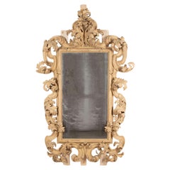 Antique Large 19th Century Italian Carved Mirror