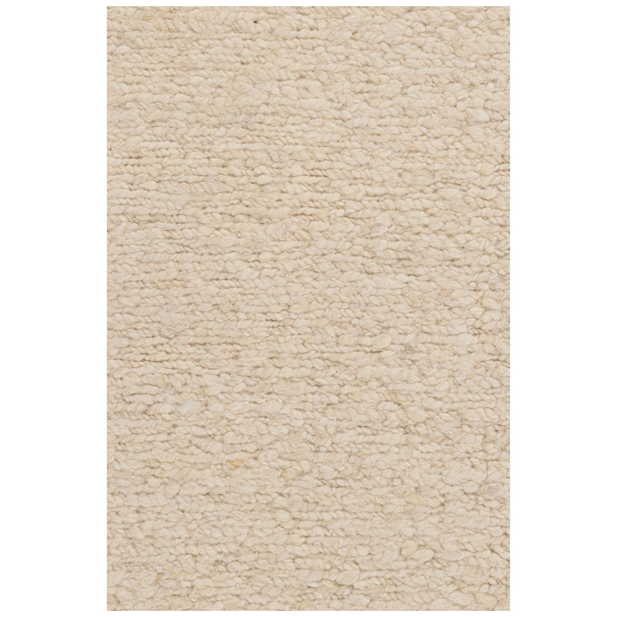 Rug & Kilim’s Textural Kilim in Solid Cream and White Tones