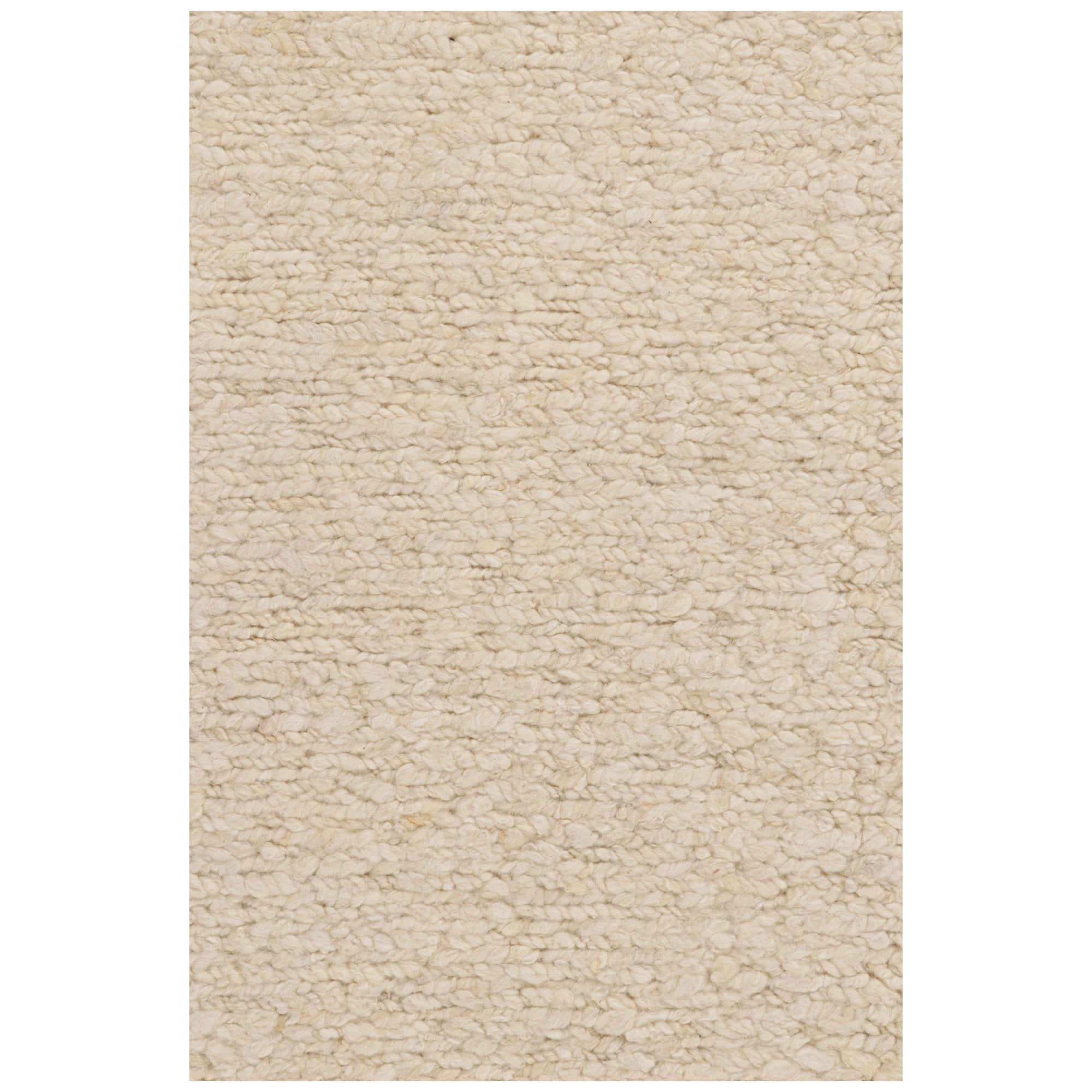 Rug & Kilim’s Textural Kilim in Solid Cream and White Tones