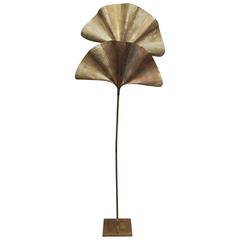 Mid-Century Brass Floor Lamp by Tommaso Barbi