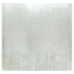 Contemporary Silver Grey Silk Rug by Doris Leslie Blau