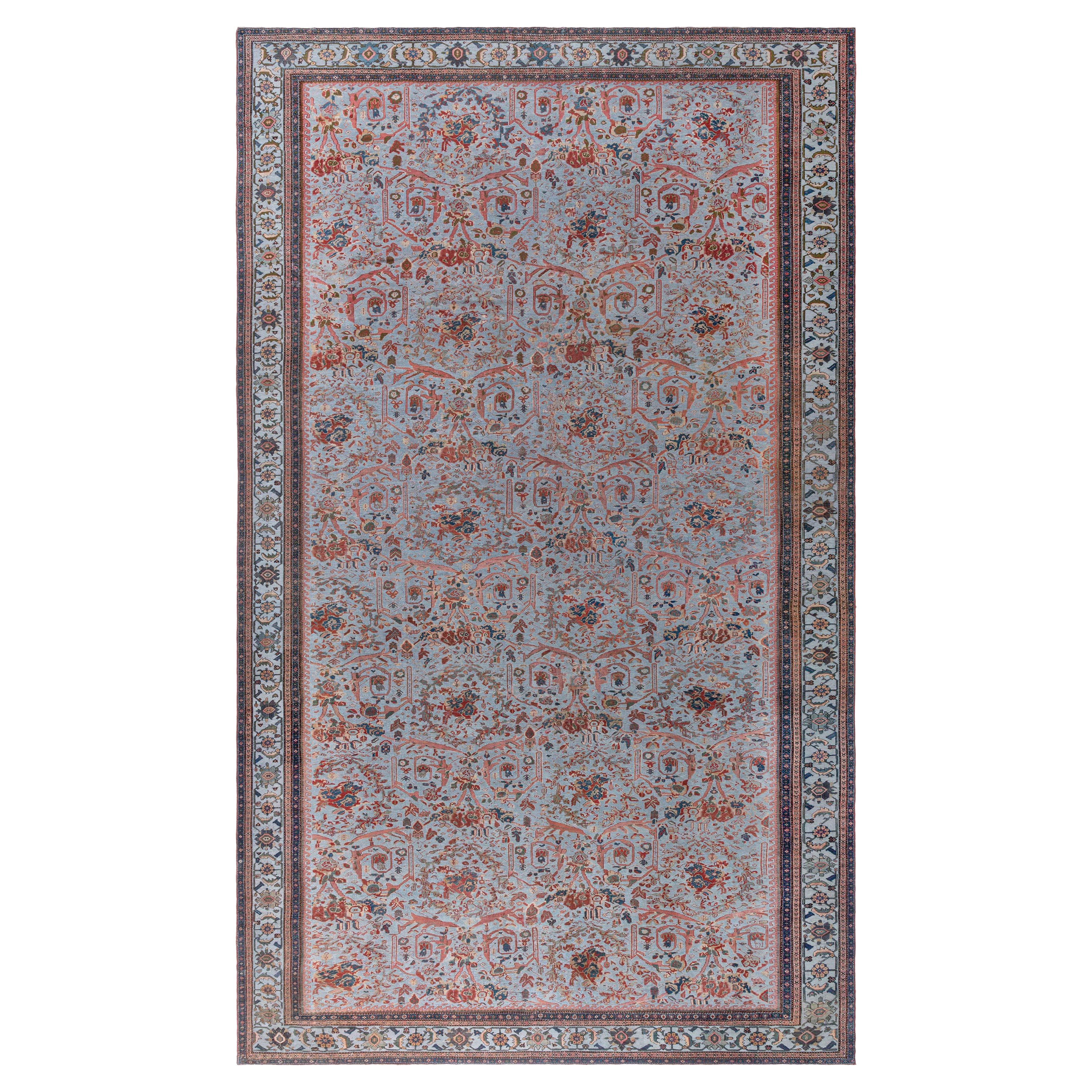 Rare Antique Persian Sultanabad Rug For Sale