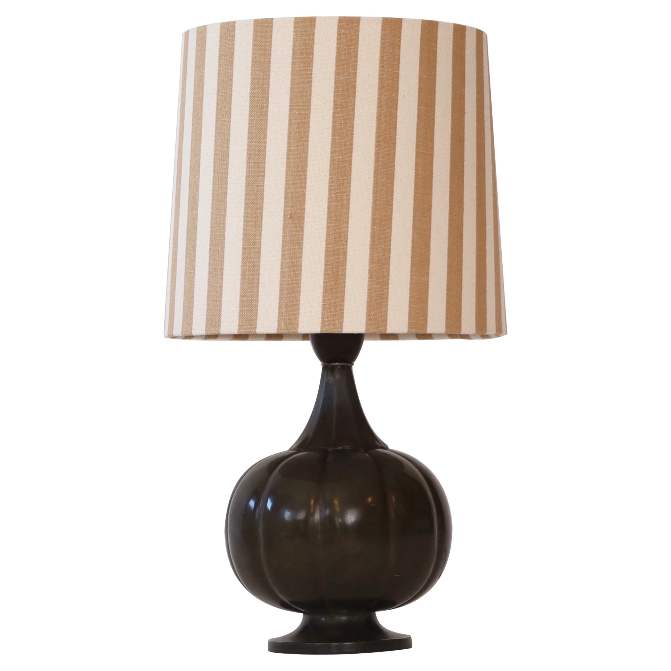 A round Just Andersen Table Lamp, 1920s, Denmark For Sale