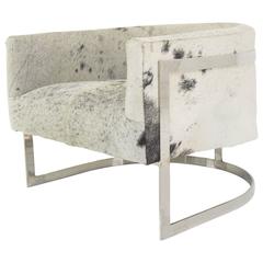 Cowhide Circular Armchair 2