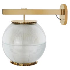 Lampe murale Doppio Vetro d'Ignazio Gardella en laiton et verre pour Tato Italia