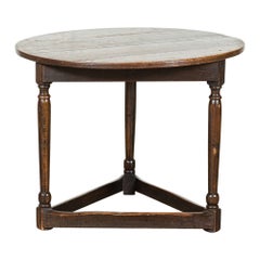 Table de cricket anglaise en Oak du 18ème siècle