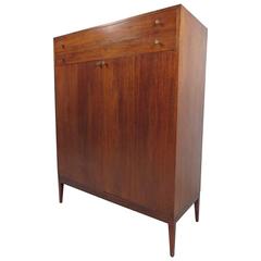 Tall Vintage Armoire Dresser in the Style of Paul McCobb