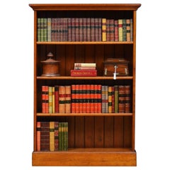 Antique Early XXth Century Solid Mahogany Open Bookcase