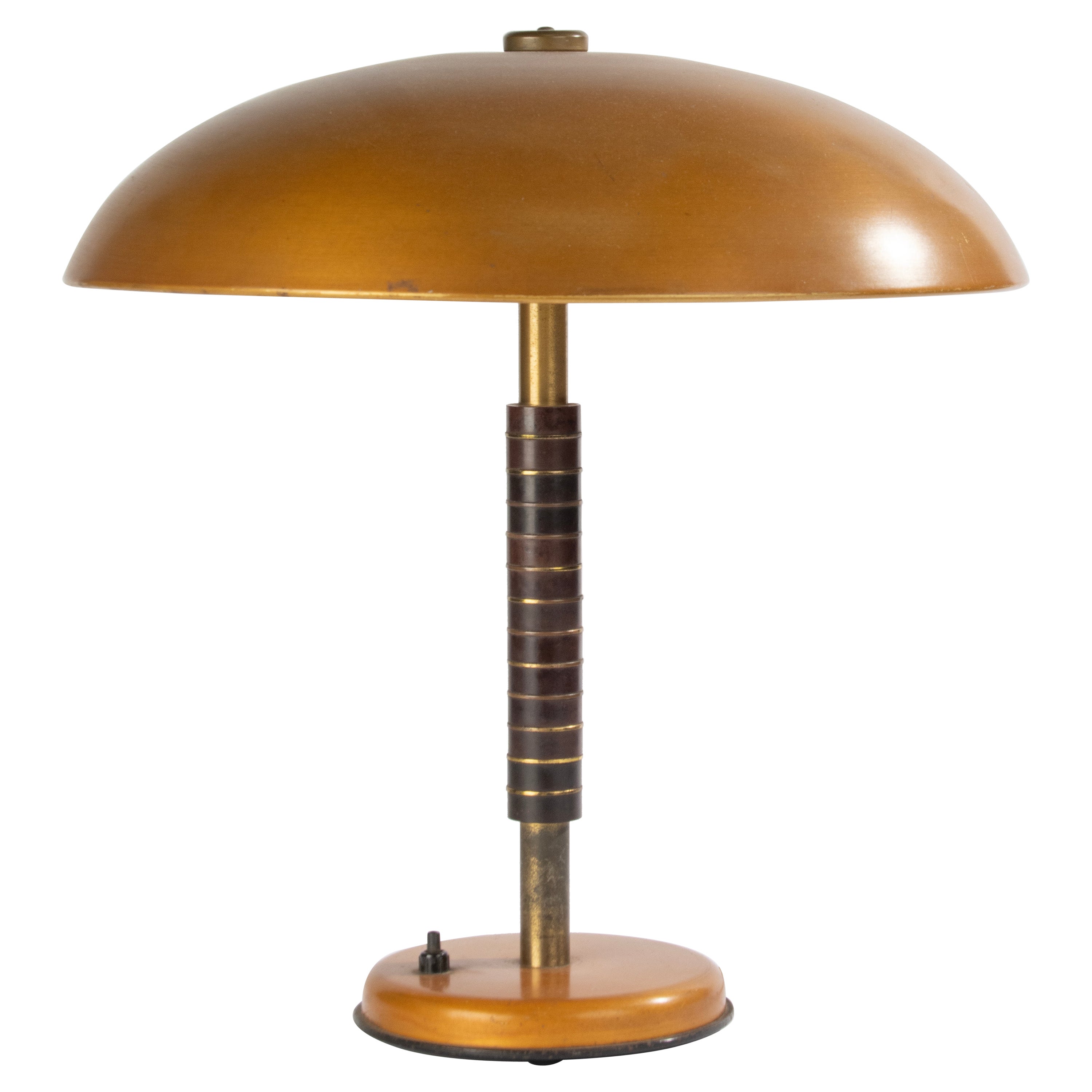 Bauhaus-Tischlampe im Vintage-Stil - 1940er Jahre - Bakelit und Metall 
