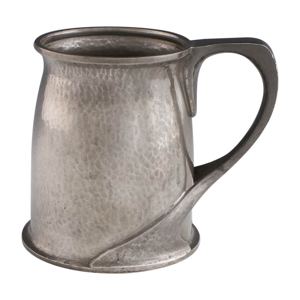 Tudric for Liberty Pewter Tankard Designed by Oliver Baker 1902 For Sale