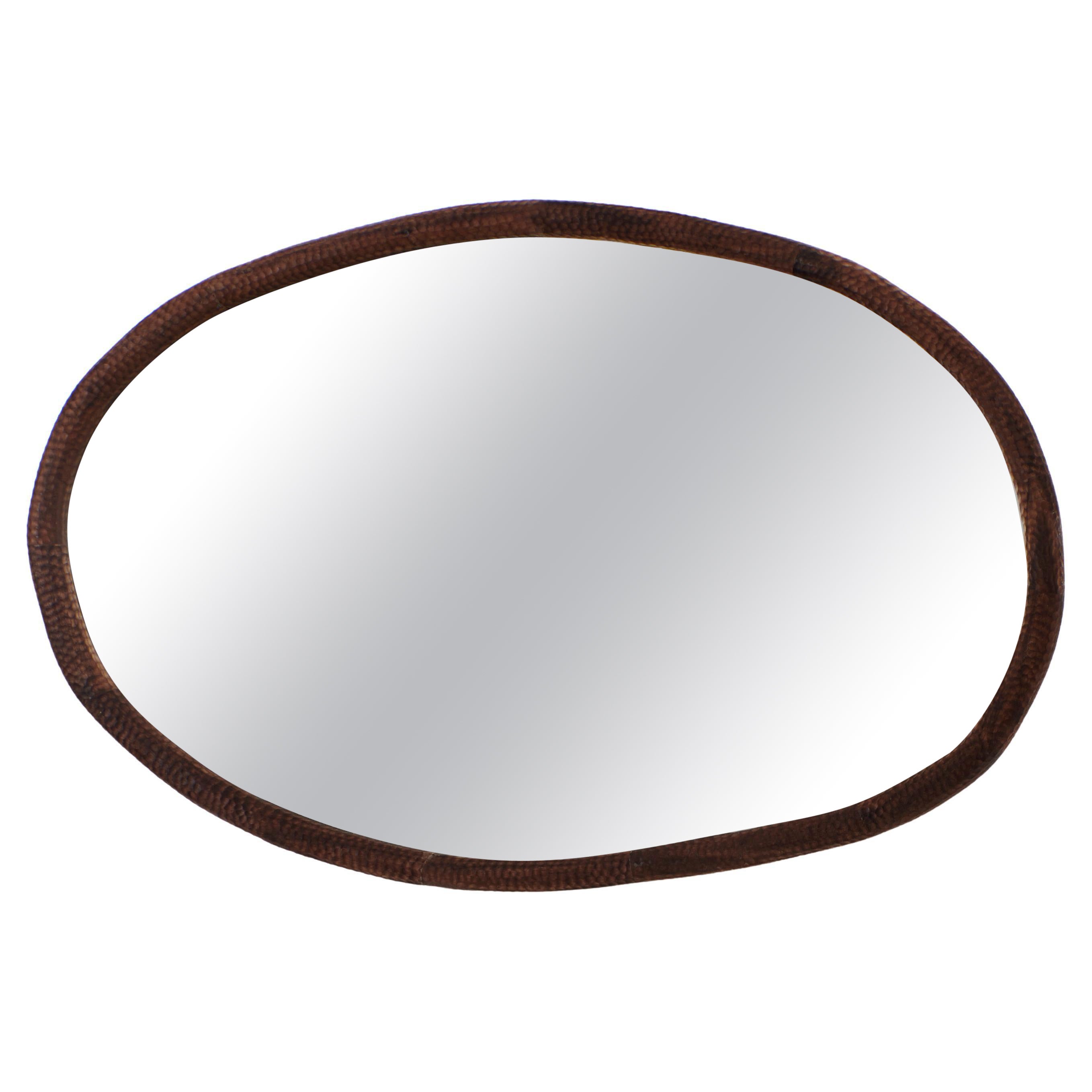 Oval Amarante Mirror For Sale